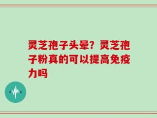 灵芝孢子头晕？灵芝孢子粉真的可以提高免疫力吗