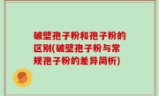 破壁孢子粉和孢子粉的区别(破壁孢子粉与常规孢子粉的差异简析)