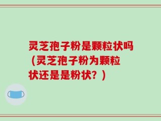 灵芝孢子粉是颗粒状吗 (灵芝孢子粉为颗粒状还是是粉状？)