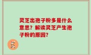 灵芝出孢子粉多是什么意思？解读灵芝产生孢子粉的原因？