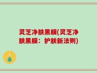 灵芝净肤黑膜(灵芝净肤黑膜：护肤新法则)