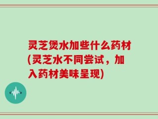 灵芝煲水加些什么药材(灵芝水不同尝试，加入药材美味呈现)