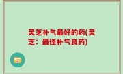 灵芝补气最好的药(灵芝：最佳补气良药)