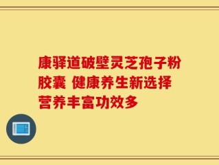 康驿道破壁灵芝孢子粉胶囊 健康养生新选择营养丰富功效多