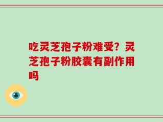 吃灵芝孢子粉难受？灵芝孢子粉胶囊有副作用吗