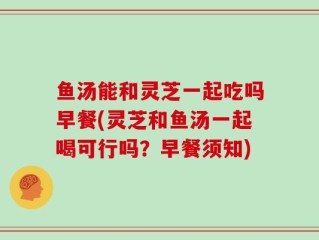 鱼汤能和灵芝一起吃吗早餐(灵芝和鱼汤一起喝可行吗？早餐须知)