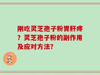 刚吃灵芝孢子粉胃肝疼？灵芝孢子粉的副作用及应对方法？