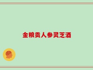 金粮贡人参灵芝酒