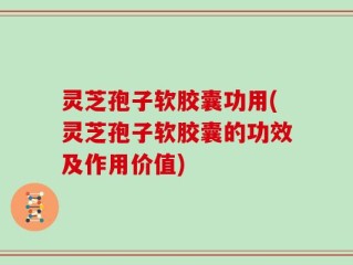 灵芝孢子软胶囊功用(灵芝孢子软胶囊的功效及作用价值)