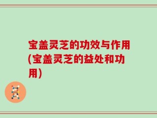 宝盖灵芝的功效与作用(宝盖灵芝的益处和功用)
