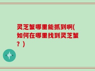 灵芝蟹哪里能抓到啊(如何在哪里找到灵芝蟹？)