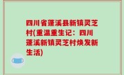 四川省蓬溪县新镇灵芝村(重温重生记：四川蓬溪新镇灵芝村焕发新生活)