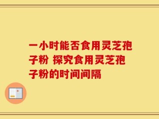 一小时能否食用灵芝孢子粉 探究食用灵芝孢子粉的时间间隔