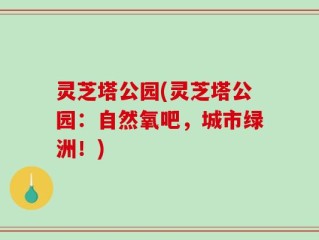 灵芝塔公园(灵芝塔公园：自然氧吧，城市绿洲！)