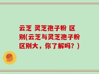 云芝 灵芝孢子粉 区别(云芝与灵芝孢子粉区别大，你了解吗？)