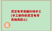 灵芝龟苓膏图片纯手工(手工制作的灵芝龟苓膏独具匠心)