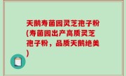 天鹅寿菌园灵芝孢子粉(寿菌园出产高质灵芝孢子粉，品质天鹅绝美)