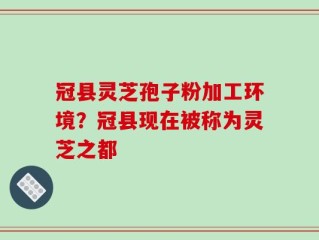 冠县灵芝孢子粉加工环境？冠县现在被称为灵芝之都