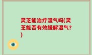 灵芝能治疗湿气吗(灵芝能否有效缓解湿气？)