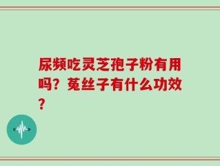 尿频吃灵芝孢子粉有用吗？菟丝子有什么功效？