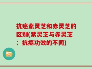 抗癌紫灵芝和赤灵芝的区别(紫灵芝与赤灵芝：抗癌功效的不同)