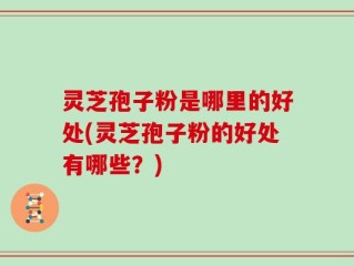 灵芝孢子粉是哪里的好处(灵芝孢子粉的好处有哪些？)