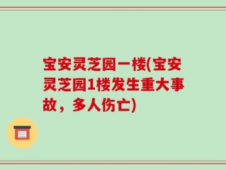 宝安灵芝园一楼(宝安灵芝园1楼发生重大事故，多人伤亡)