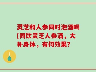 灵芝和人参同时泡酒喝(同饮灵芝人参酒，大补身体，有何效果？