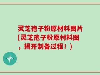 灵芝孢子粉原材料图片(灵芝孢子粉原材料图，揭开制备过程！)