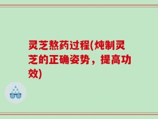 灵芝熬药过程(炖制灵芝的正确姿势，提高功效)