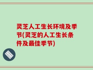 灵芝人工生长环境及季节(灵芝的人工生长条件及最佳季节)