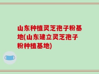 山东种植灵芝孢子粉基地(山东建立灵芝孢子粉种植基地)