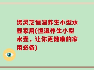 煲灵芝恒温养生小型水壶家用(恒温养生小型水壶，让你更健康的家用必备)