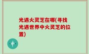 光遇火灵芝在哪(寻找光遇世界中火灵芝的位置)