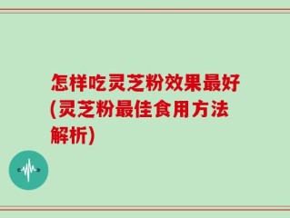 怎样吃灵芝粉效果最好(灵芝粉最佳食用方法解析)