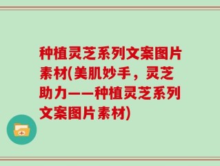 种植灵芝系列文案图片素材(美肌妙手，灵芝助力——种植灵芝系列文案图片素材)