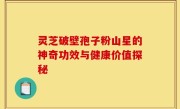 灵芝破壁孢子粉山星的神奇功效与健康价值探秘