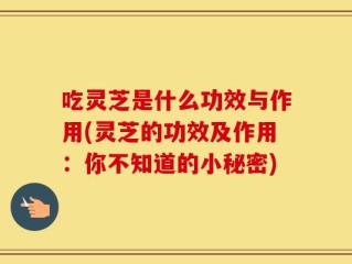 吃灵芝是什么功效与作用(灵芝的功效及作用：你不知道的小秘密)