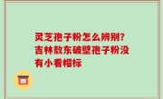 灵芝孢子粉怎么辨别？吉林敖东破壁孢子粉没有小看帽标