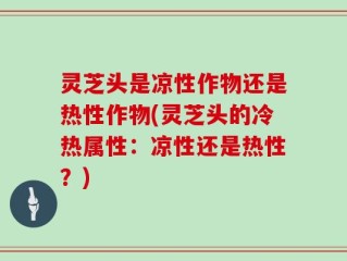 灵芝头是凉性作物还是热性作物(灵芝头的冷热属性：凉性还是热性？)