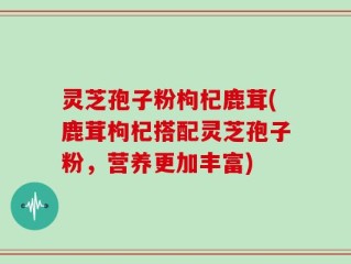 灵芝孢子粉枸杞鹿茸(鹿茸枸杞搭配灵芝孢子粉，营养更加丰富)