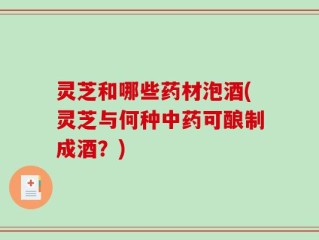 灵芝和哪些药材泡酒(灵芝与何种中药可酿制成酒？)