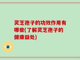 灵芝孢子的功效作用有哪些(了解灵芝孢子的健康益处)