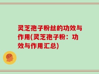 灵芝孢子粉丝的功效与作用(灵芝孢子粉：功效与作用汇总)