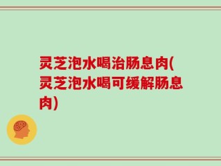 灵芝泡水喝治肠息肉(灵芝泡水喝可缓解肠息肉)