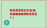 野生灵芝定位方法(如何准确地找到野生灵芝？)