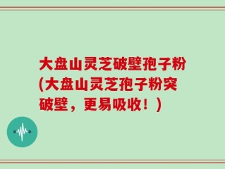 大盘山灵芝破壁孢子粉(大盘山灵芝孢子粉突破壁，更易吸收！)