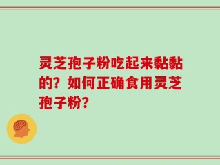 灵芝孢子粉吃起来黏黏的？如何正确食用灵芝孢子粉？