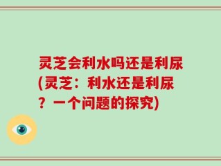 灵芝会利水吗还是利尿(灵芝：利水还是利尿？一个问题的探究)