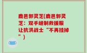 鹿邑郭灵芝(鹿邑郭灵芝：双手缝制救援服 让抗洪战士“不再挂掉”)
